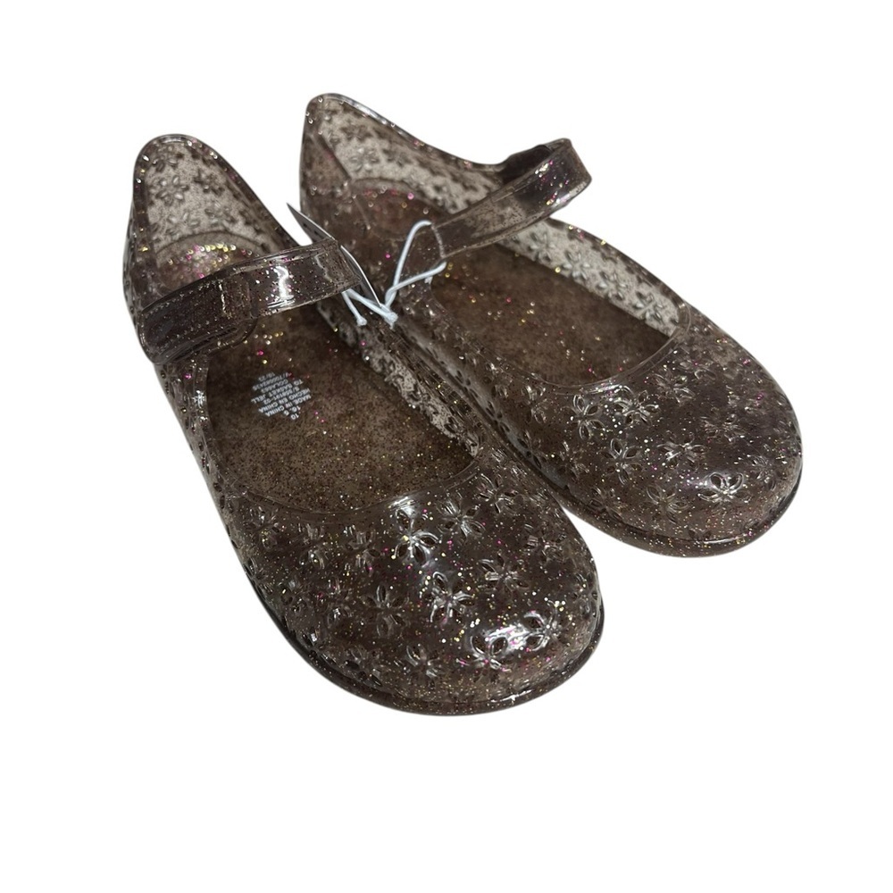 NWT Old Navy Glitter Jellie Flower Eyelet Sandals 10